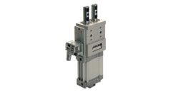 Retractable locating pin unit, double rods